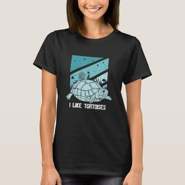 Camiseta Me gustan los animales de las tortugas Tortoise Se (Anverso)