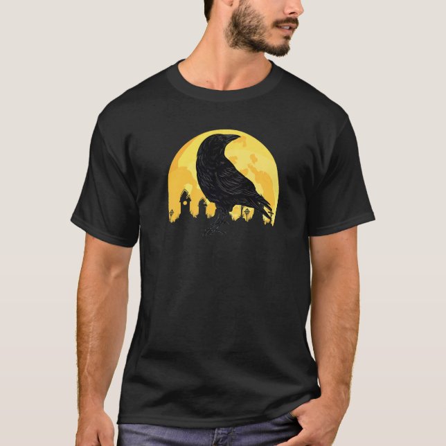 Camiseta Me Gustan Los Aves Raven Viking Crow Silhouette Bi (Anverso)