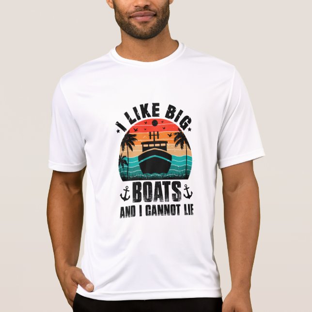 Camiseta Me gustan los barcos grandes y no puedo mentir, lo (Anverso)