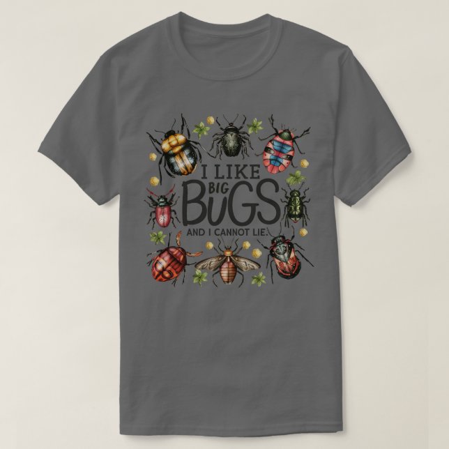 Camiseta me gustan los bichos grandes y no puedo mentir 1 (Diseño del anverso)