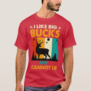 Camiseta Me gustan los Big Bucks y no puedo mentir la caza