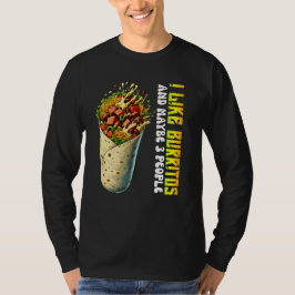 Camiseta me gustan los burritos y tal vez 3 personas