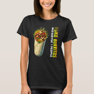 Camiseta me gustan los burritos y tal vez 3 personas