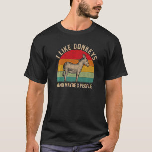 Camiseta Me Gustan Los Burros Y Quizá 3 Personas.