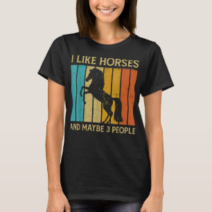 Camiseta Me Gustan Los Caballos Y Tal Vez 3 Personas Ecuest