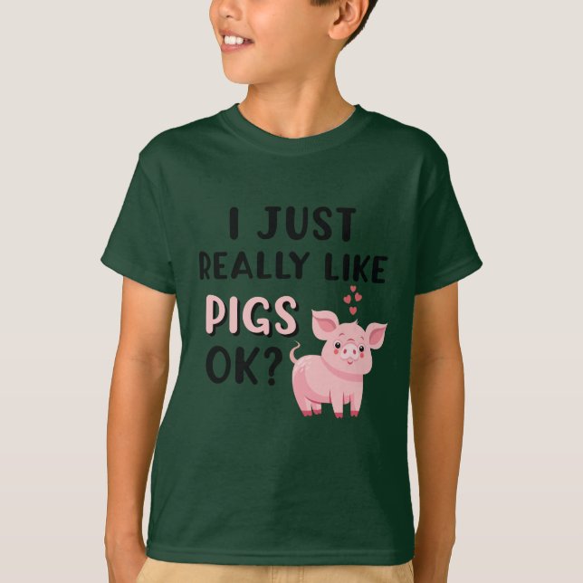 Camiseta Me Gustan Los Cerdos. (Anverso)