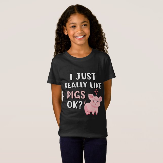 Camiseta Me Gustan Los Cerdos. (Anverso completo)