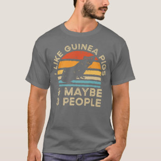 Camiseta Me Gustan Los Cerdos De Guinea Y Quizá 3 Personas