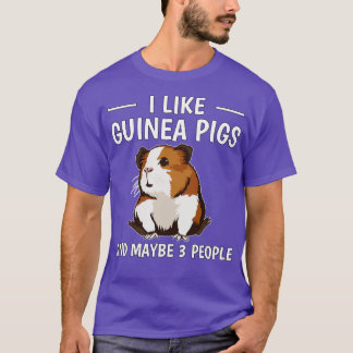 Camiseta Me Gustan Los Cerdos De Guinea Y Quizá 3 Personas