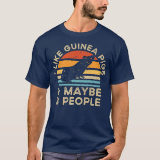 Camiseta Me Gustan Los Cerdos De Guinea Y Quizá 3 Personas