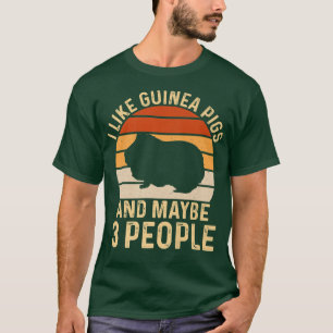 Camiseta Me Gustan Los Cerdos De Guinea Y Quizá 3 Personas 
