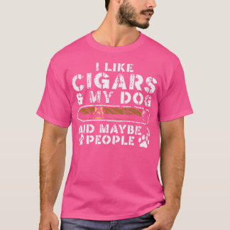 Camiseta Me gustan los cigarros Mi perro y quizás 3 persona