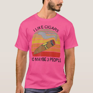 Camiseta Me gustan los cigarros y quizás 3 personas para fu