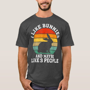 Camiseta Me Gustan Los Conejitos Y Tal Vez 3 Personas Diver