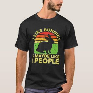 Camiseta Me Gustan Los Conejitos Y Tal Vez Como 3 Conejitos
