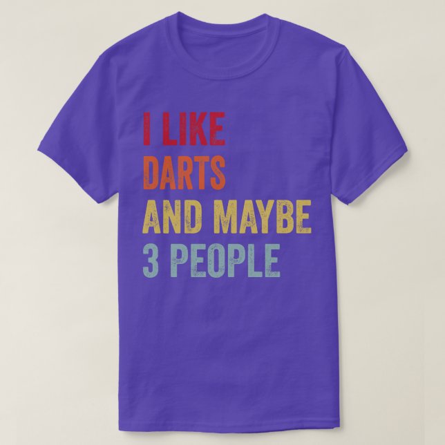 Camiseta Me Gustan Los Dardos Quizá 3 Personas (Diseño del anverso)
