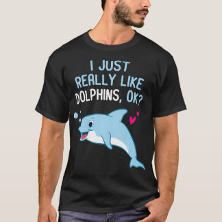 Camiseta Me Gustan Los Delfines Chicas De Delfines Cuidados