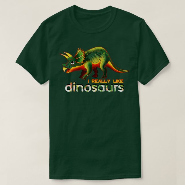 Camiseta Me Gustan Los Dinosaurios (Diseño del anverso)