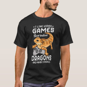 Camiseta Me Gustan Los Dragones Con Cabeza De Videojuegos Y
