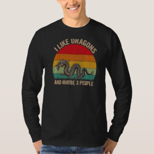 Camiseta Me Gustan Los Dragones Y Quizás 3 Personas Dragón