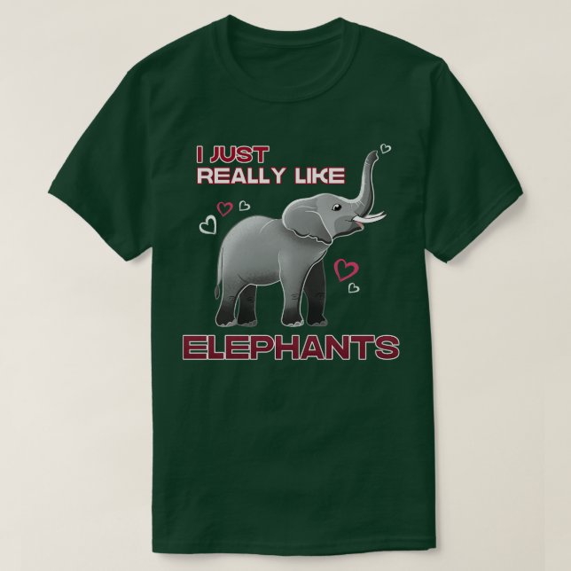 Camiseta Me Gustan Los Elefantes (Diseño del anverso)