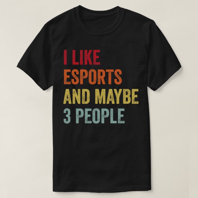 Camiseta Me Gustan Los Esports Quizá 3 Personas (Diseño del anverso)