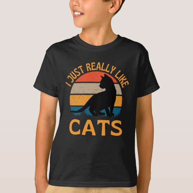 Camiseta Me Gustan Los Gatos. (Anverso)