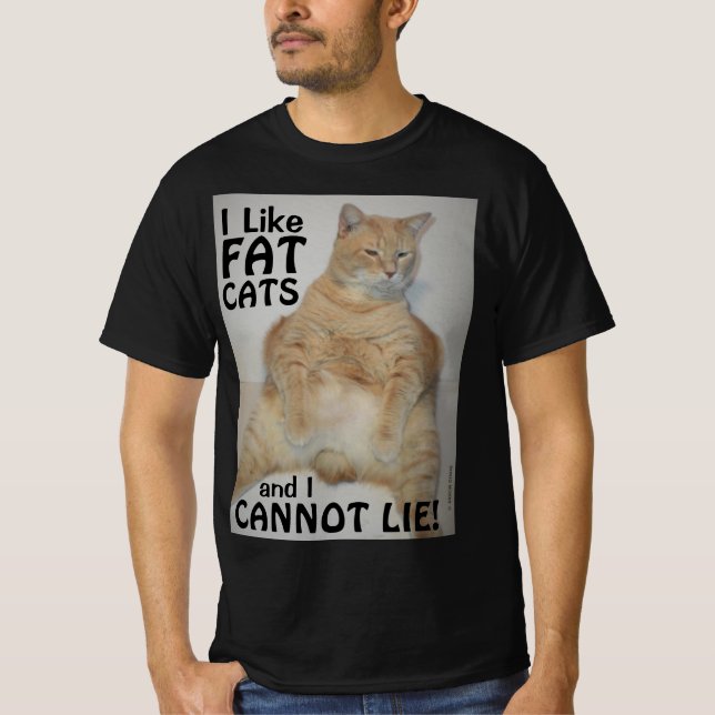 Camiseta ¡Me gustan los gatos gordos y no puedo mentir! Cam (Anverso)