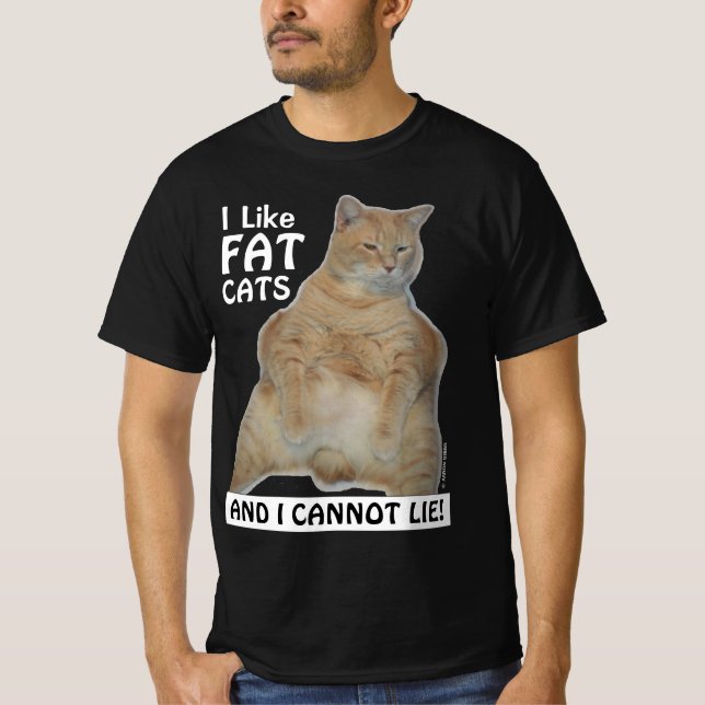 Camiseta ¡Me gustan los gatos gordos y no puedo mentir! Cam (Anverso)