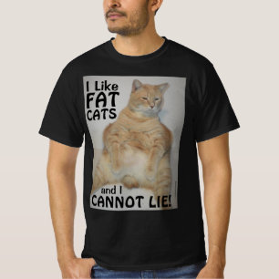 Camiseta Me gustan los gatos gordos y no puedo mentir. Cami