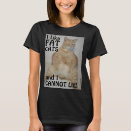 Camiseta Me gustan los gatos gordos y no puedo mentir. Cami