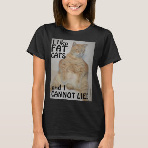 Camiseta Me gustan los gatos gordos y no puedo mentir. Cami