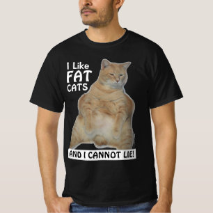Camiseta Me gustan los gatos gordos y no puedo mentir. Cami