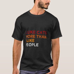 Camiseta Me gustan los gatos más que la gente Gatito lindo 