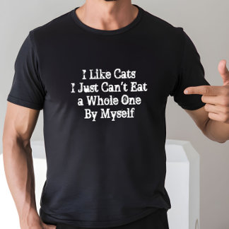 Camiseta Me gustan los gatos, pero yo no puedo comer uno en