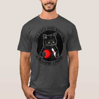 Camiseta Me Gustan Los Gatos Y Los Boliche Y Quizá 3 Person