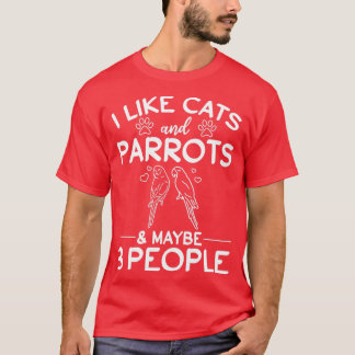 Camiseta Me Gustan Los Gatos Y Los Parroquias... Quizá 3 Pe