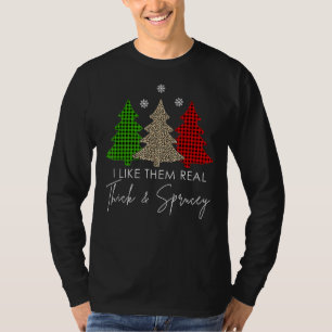 Camiseta Me Gustan Los Gruesos Y Sprucey Xmas Plaid Leopard