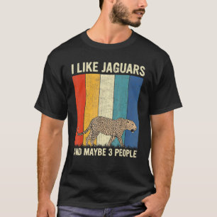 Camiseta Me Gustan Los Jaguares Y Tal Vez 3 Personas Retro 
