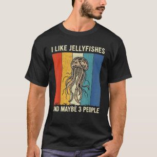 Camiseta Me Gustan Los Jellyfish Y Quizá 3 Personas Retro J