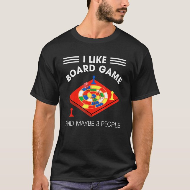 Camiseta Me Gustan Los Juegos De Mesa Y Quizá 3 Personas (Anverso)