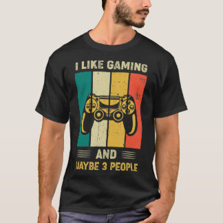 Camiseta Me gustan los juegos y quizás 3 personas