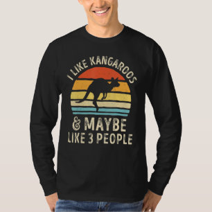 Camiseta Me Gustan Los Kangaroos Y Tal Vez 3 Personas Retro