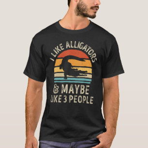 Camiseta Me gustan los lagartos y tal vez 3 personas