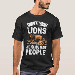 Camiseta Me Gustan Los Leones Y Un Paquete De Leones De Afr