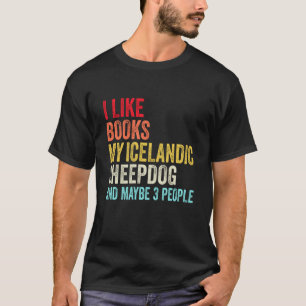 Camiseta Me gustan los libros Mi perro pastor islandés y t