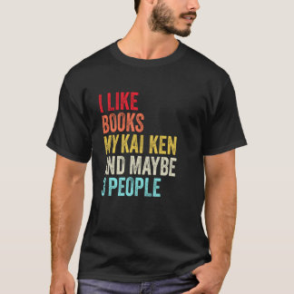 Camiseta Me gustan los libros My Kai Ken Dog y tal vez 3 pe