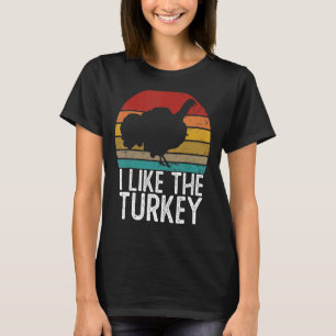 Camiseta Me gustan los pavos retro vintage Turquía de los a