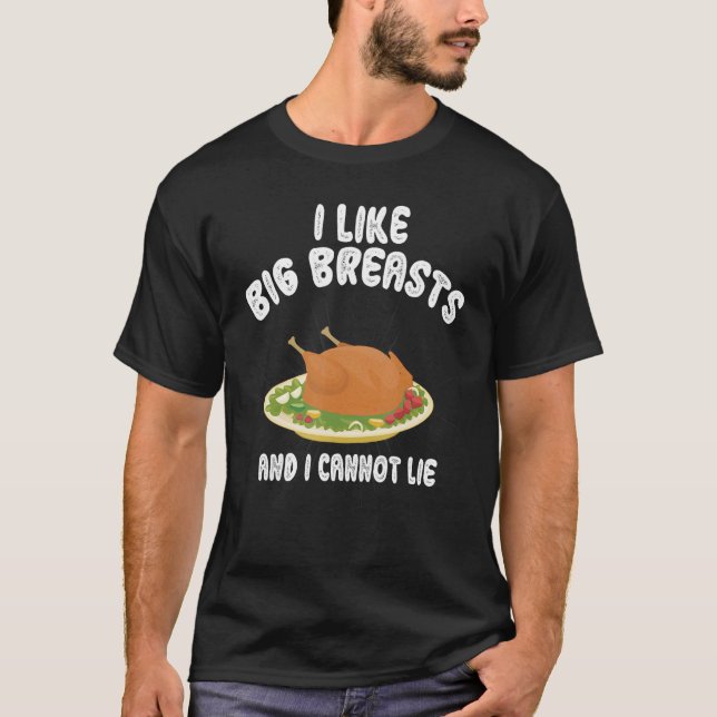 Camiseta Me Gustan Los Pechos Grandes Y No Puedo Mentir El  (Anverso)