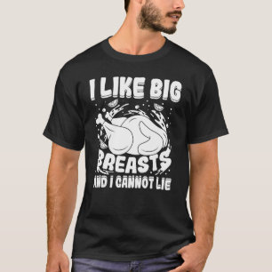 Camiseta Me Gustan Los Pechos Grandes Y No Puedo Mentir Gra